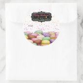 Sticker Rond biscuit macaron de Noël saupoudrant à partir de (Sac)