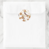 Sticker Rond biscuits à puce chocolat motif blanc ver (Sac)
