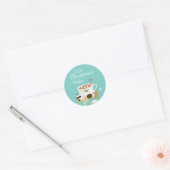 Sticker Rond biscuits de Noël et vacances de chocolat chaud (Enveloppe)