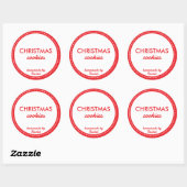 Sticker Rond Biscuits de Noël simples et modernes (Feuille)