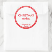 Sticker Rond Biscuits de Noël simples et modernes (Sac)