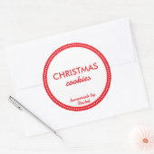 Sticker Rond Biscuits de Noël simples et modernes (Enveloppe)