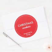 Sticker Rond Biscuits de Noël simples et modernes (Enveloppe)