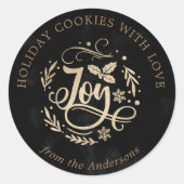 Sticker Rond biscuits de vacances cuits au four à l'amour joie (Devant)