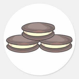 Sticker Rond Biscuits sandwich