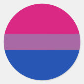 Sticker Rond Bisexual Drapeau autocollant, Fierté communauté /g (Devant)