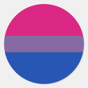 Sticker Rond Bisexual pride