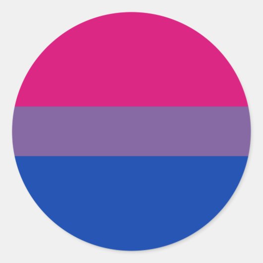 Sticker Rond Bisexual pride (Devant)