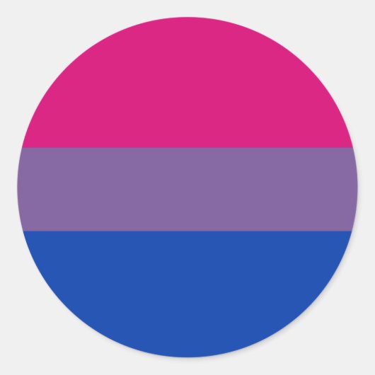 Sticker Rond Bisexual pride (Devant)