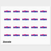 Sticker Rond Bisexual pride (Feuille)