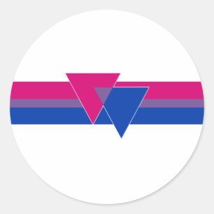 Sticker Rond Bisexual pride
