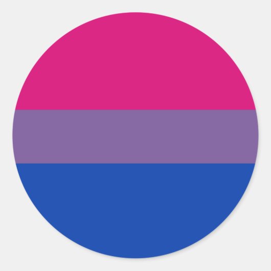 Sticker Rond Bisexual pride (Devant)