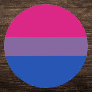 Sticker Rond Bisexual pride