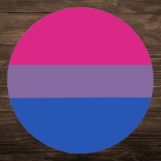 Sticker Rond Bisexual pride