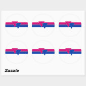 Sticker Rond Bisexual pride (Feuille)