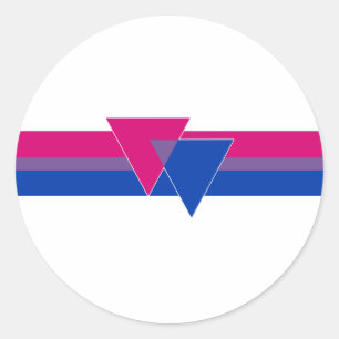 Sticker Rond Bisexual pride