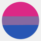 Sticker Rond Bisexual pride (Devant)