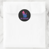 Sticker Rond Bisexual Pride Chat - Soyez vous-même (Sac)