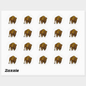 Sticker Rond Bison (Feuille)