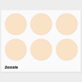 Sticker Rond Bisque (couleur solide) (Feuille)