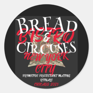 STICKER ROND BISTRO PAIN ET CIRQUES NEW YORK