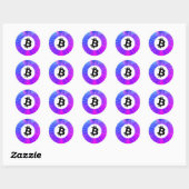 Sticker Rond Bitcoin (Feuille)