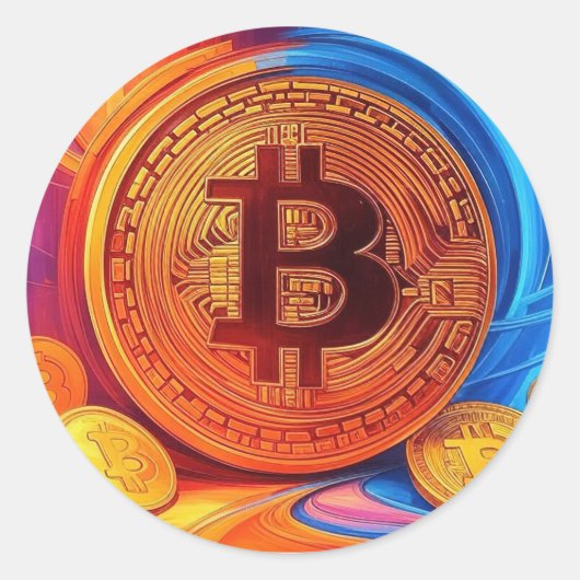 Sticker Rond Bitcoin (Devant)
