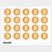 Sticker Rond Bitcoin (Feuille)
