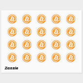Sticker Rond Bitcoin (Feuille)