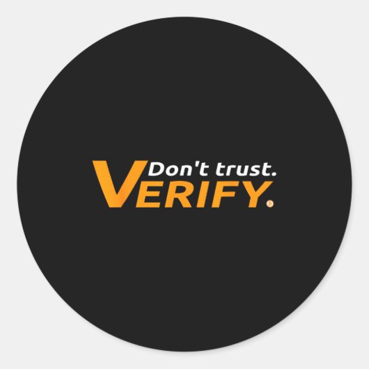 Sticker Rond Bitcoin And Crypto As Money Payment - Don't Trust, (Devant)