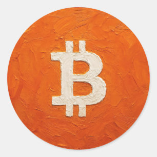 Sticker Rond Bitcoin Standard (Huile, Style : 2)