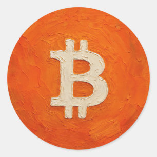 Sticker Rond Bitcoin Standard (Huile, Style: 3)