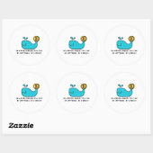 Sticker Rond Bitcoin Whale Crypto Investisseur & BTC Trading De (Feuille)