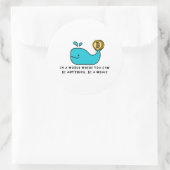 Sticker Rond Bitcoin Whale Crypto Investisseur & BTC Trading De (Sac)