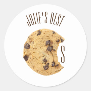Sticker Rond Bite biscuit à base de chips au chocolat