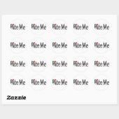 Sticker Rond Bite Me (Sang) (Feuille)