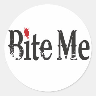Sticker Rond Bite Me (Sang)