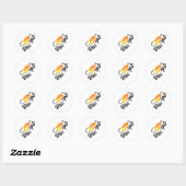 Sticker Rond Bite-moi (Feuille)