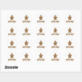 Sticker Rond Bite-moi (Feuille)
