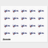 Sticker Rond Bite-moi (Feuille)