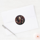 Sticker Rond Bite-Moi ! Vampire Halloween ID980 (Enveloppe)
