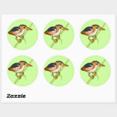 Sticker Rond Bitsterne la moins Birdorable (Feuille)