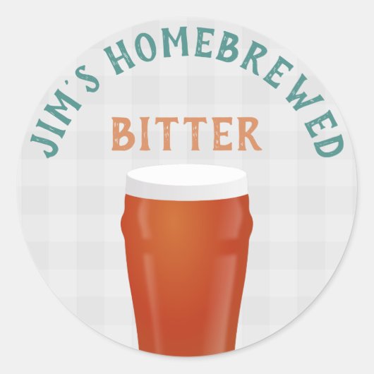 Sticker Rond Bitter brassé à la maison (Devant)