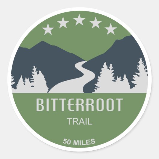 Sticker Rond Bitterroot Trail (Devant)