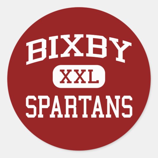 Sticker Rond Bixby - Spartans - collège - Bixby Oklahoma (Devant)