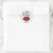 Sticker Rond Bizarre Gothique Lèvres Tatouage Nom Oddity (Sac)