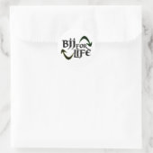 Sticker Rond BJJ 4 Life (Sac)