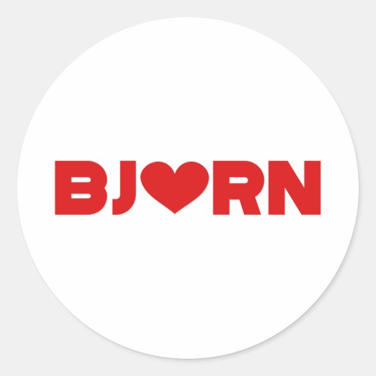 Sticker Rond Bjorn Love (Devant)