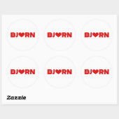 Sticker Rond Bjorn Love (Feuille)