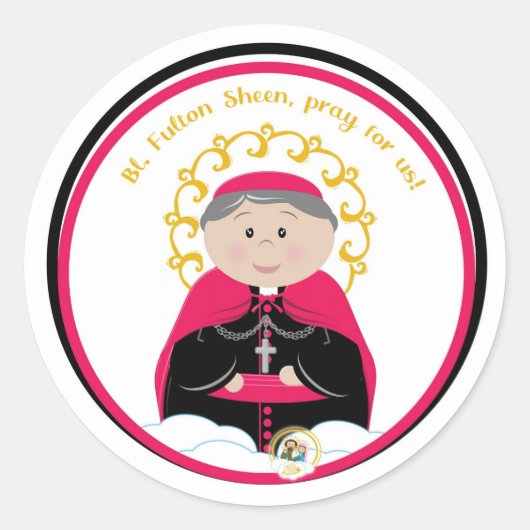Sticker Rond Bl. Fulton Sheen (Devant)
